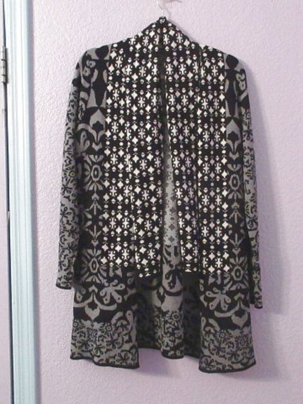 Gypsy Oversized Drape Cardigan Size S Pockets Open Front Boho Knit Sweater EUC